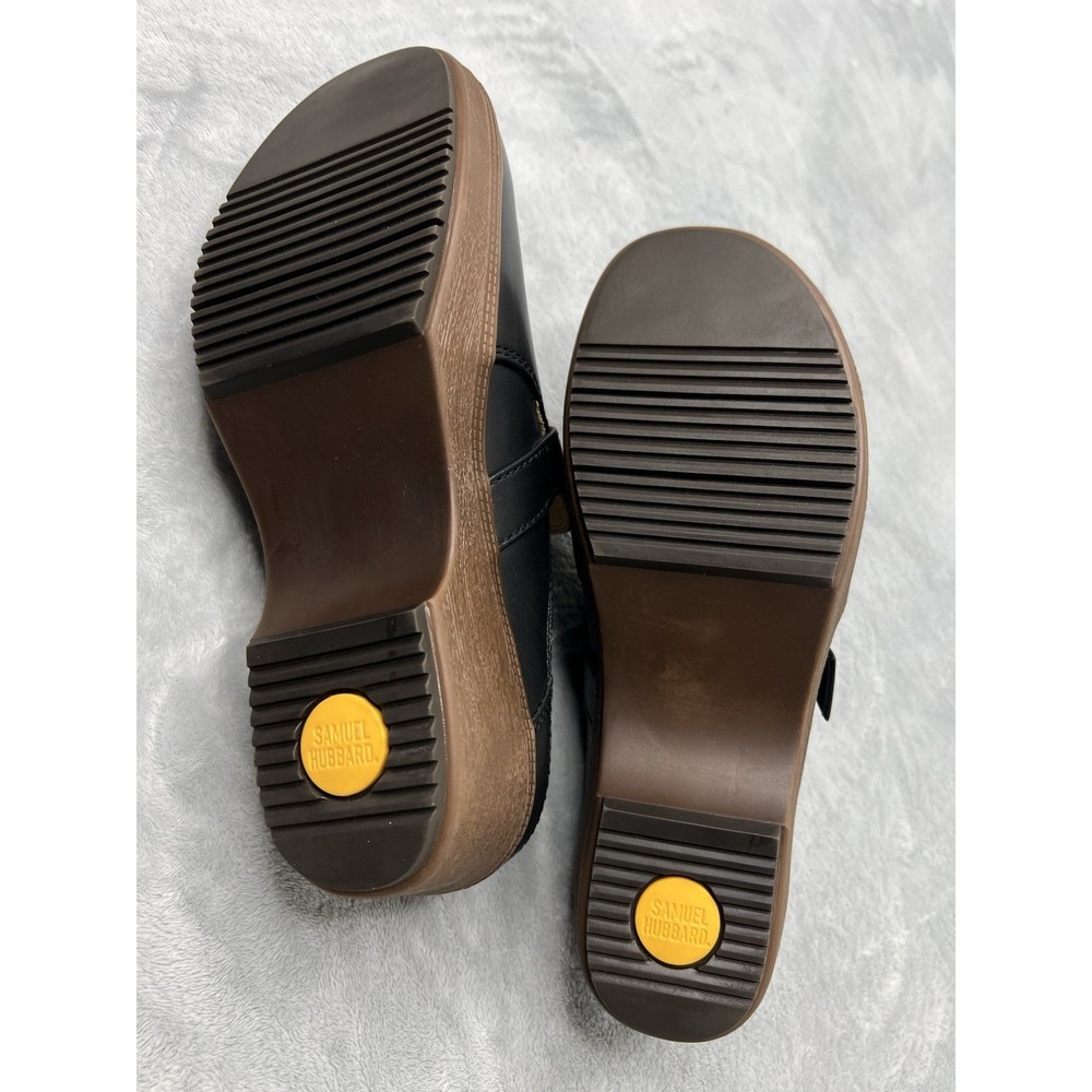 NEW Samuel Hubbard Leather Comfort Clogs Womens US 9/UK 7/EU 40 Black Slip On - Picture 9 of 10